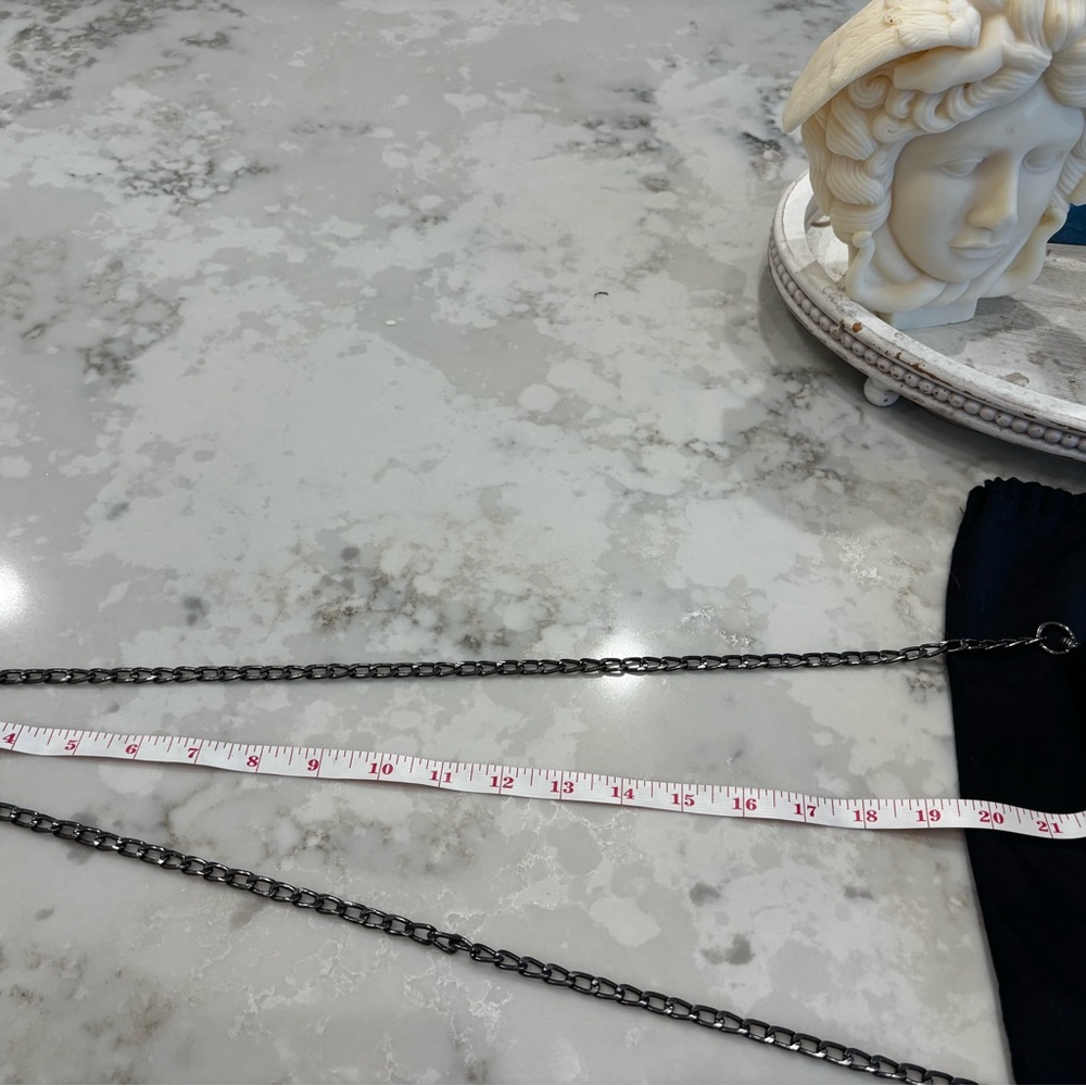 RARE Saint Laurent Calfskin Matelasse Chevron Heart Patchwork Monogram WOC-Black - Picture 14 of 15